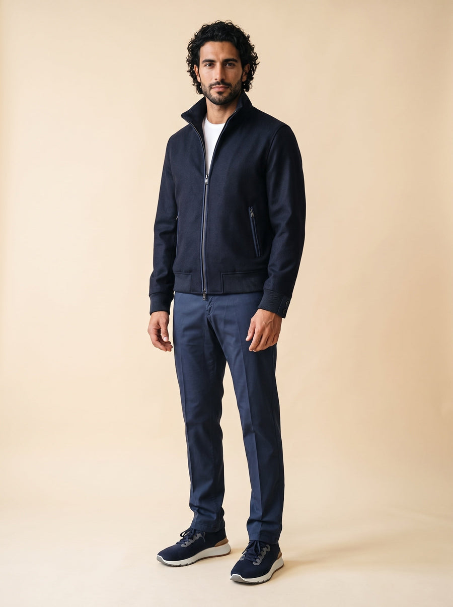 Look — Navy & Wildleder