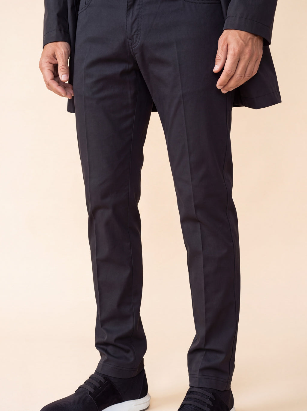 Pescarolo Five-Pocket Hose Schwarz Detail-Fokus