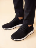 AZZUR Knit Sneaker Schwarz Detail-Fokus