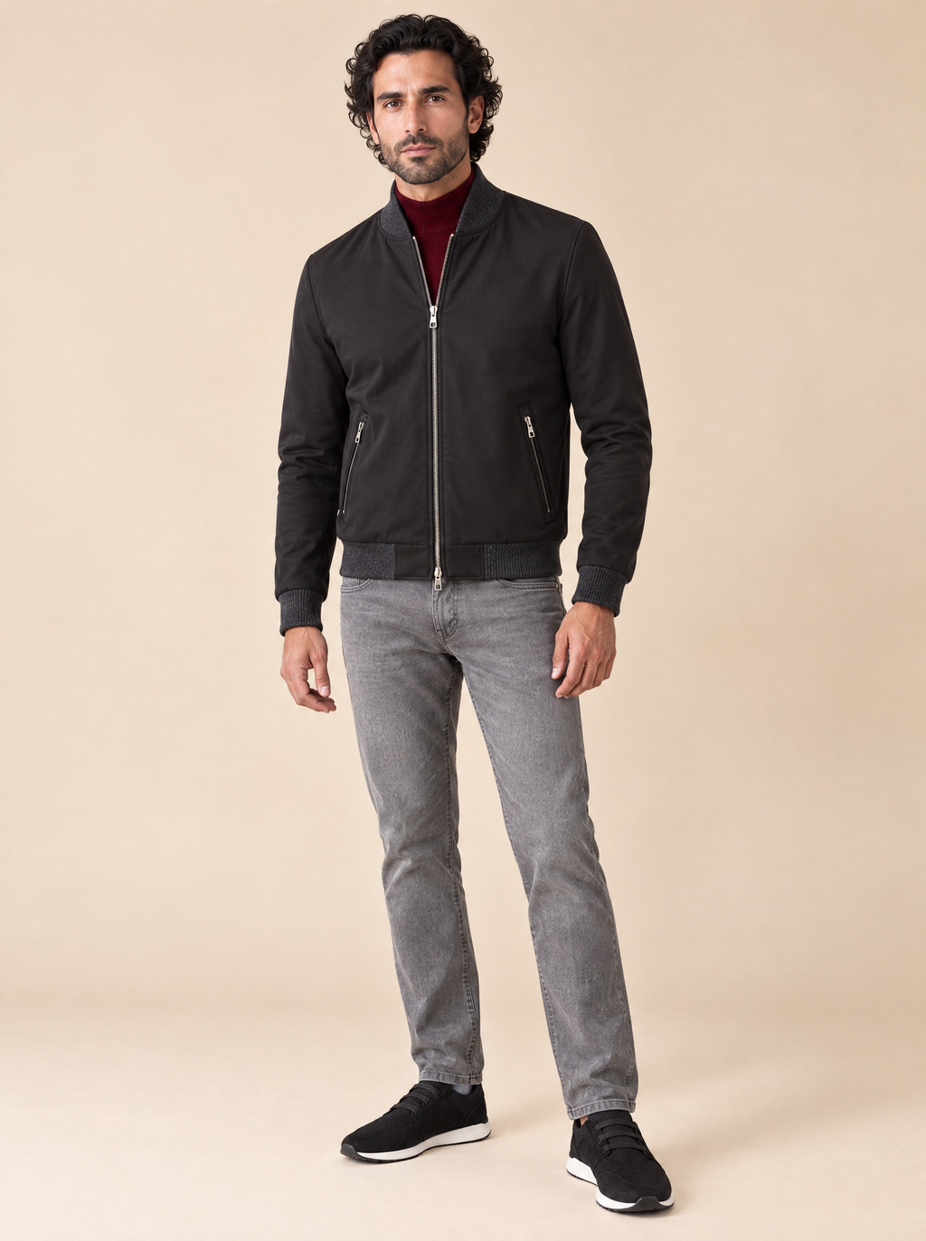 Montecore Blouson Schwarz, Vorderansicht