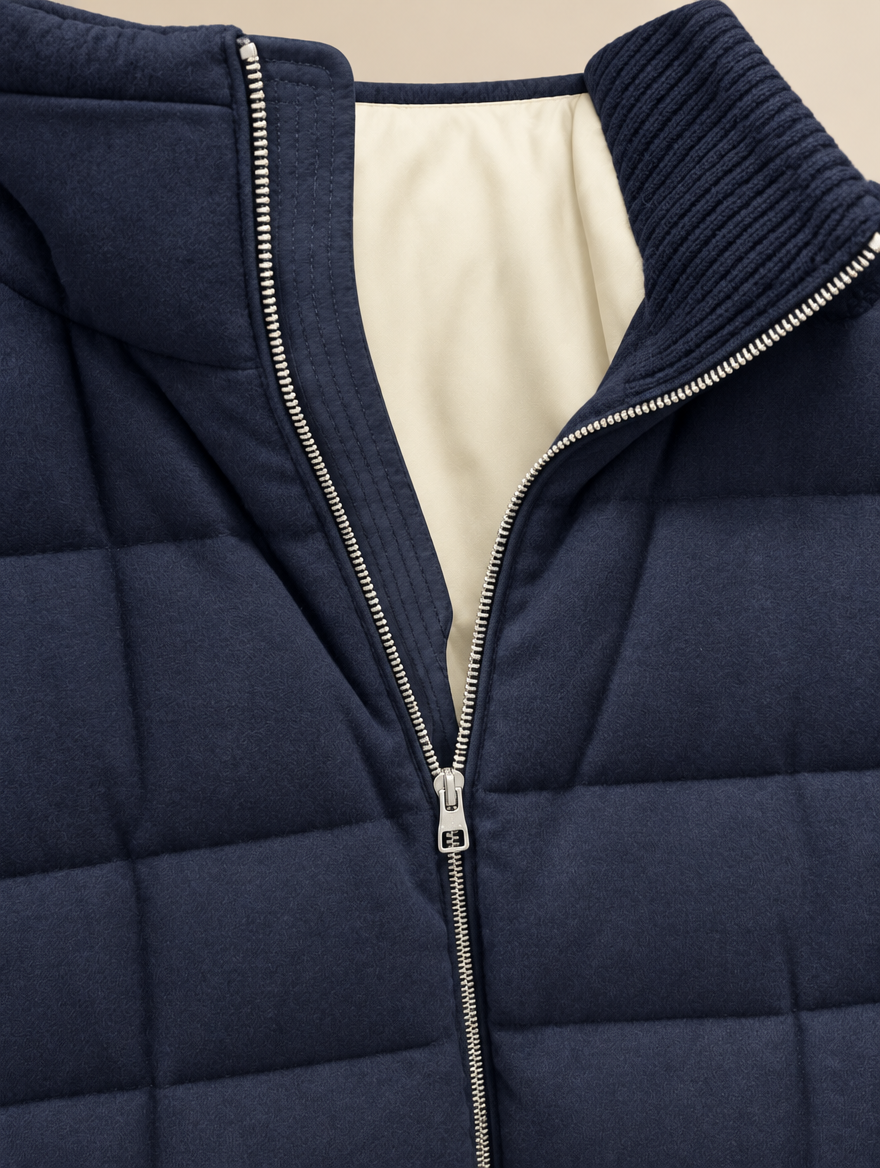 Reißverschluss und Innenleiste der Montecore Winterjacke