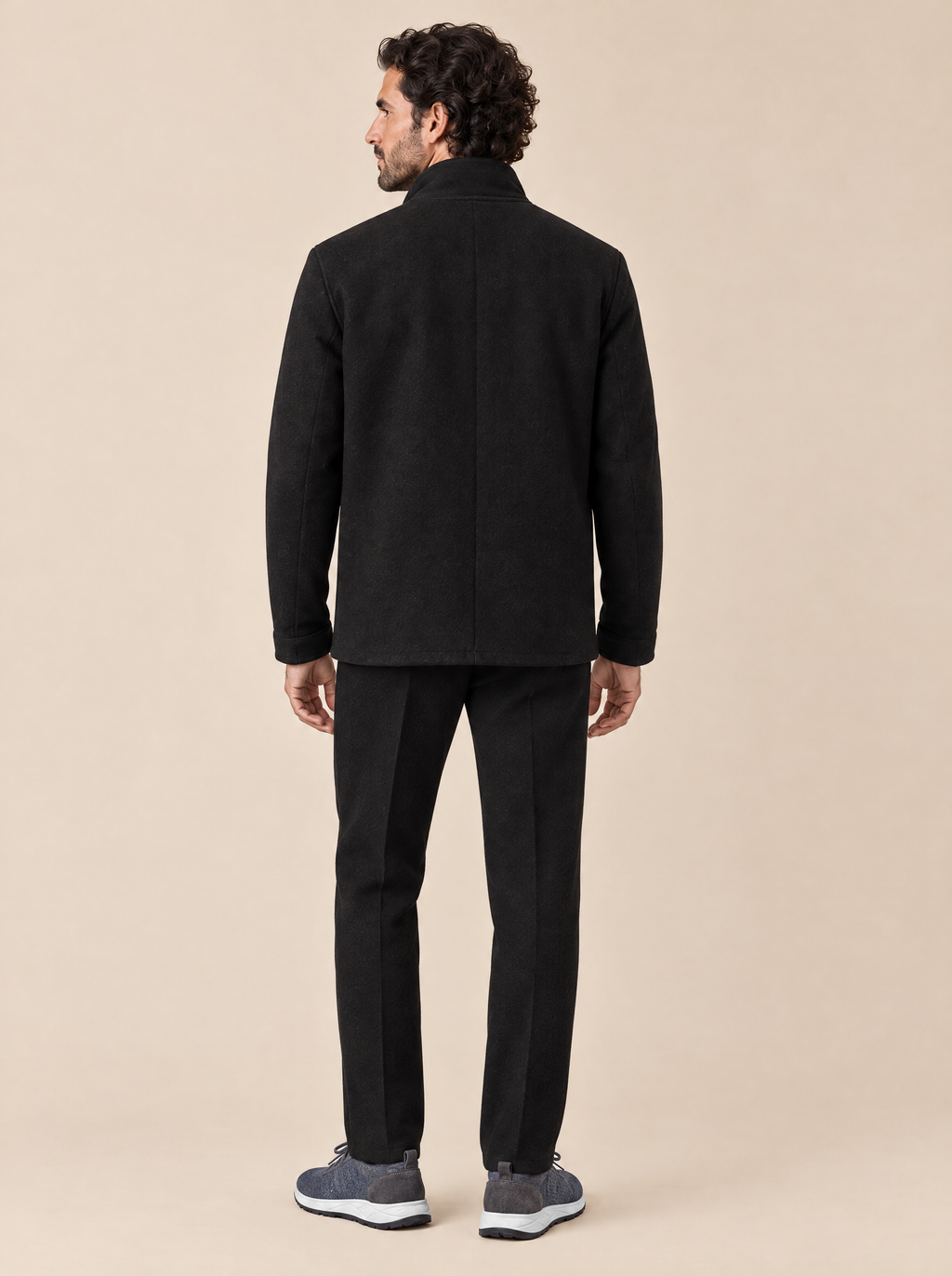 AZZUR Overshirt-Jacke Schwarz, Rückansicht