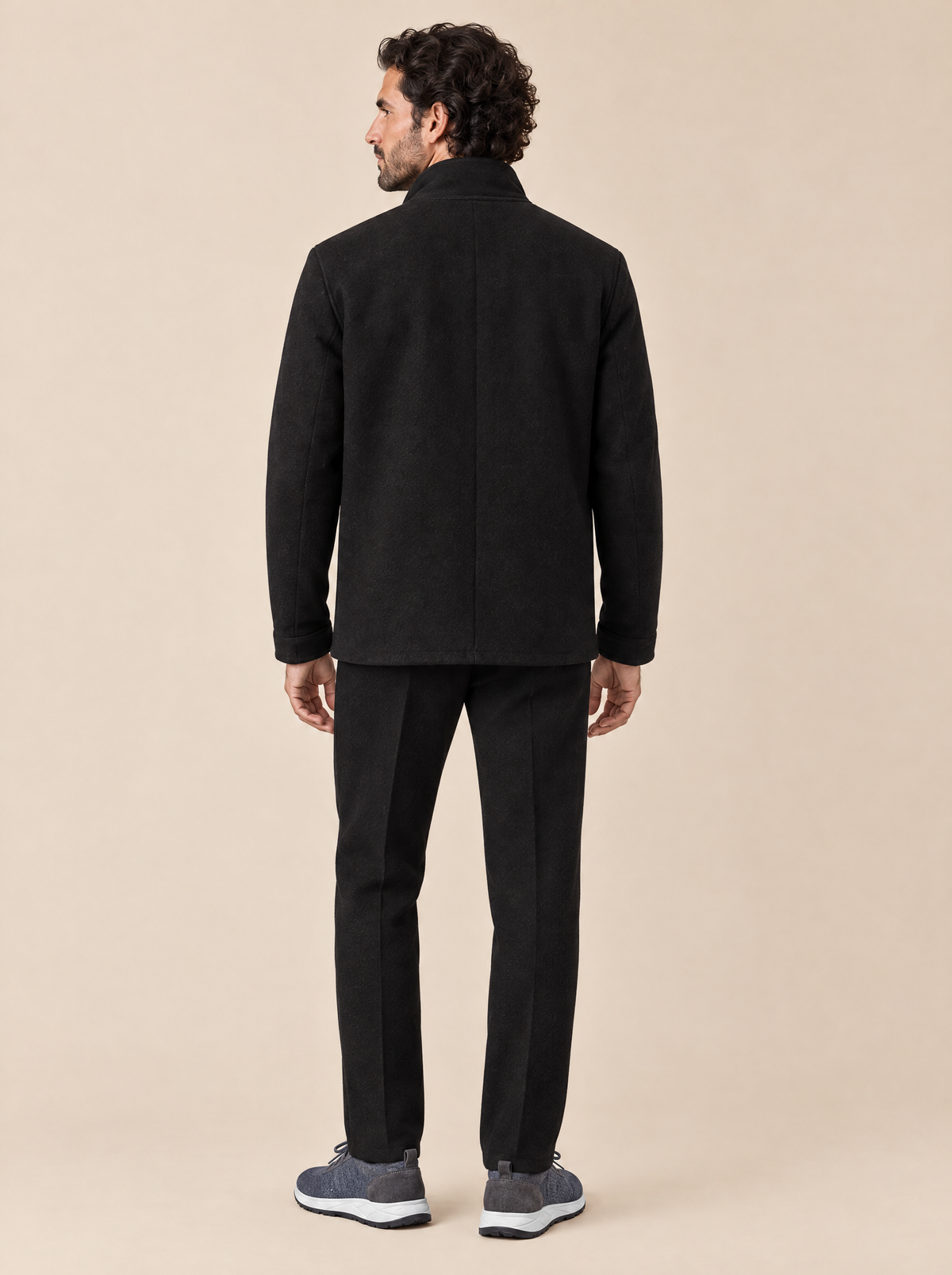 AZZUR Overshirt-Jacke Schwarz, Rückansicht