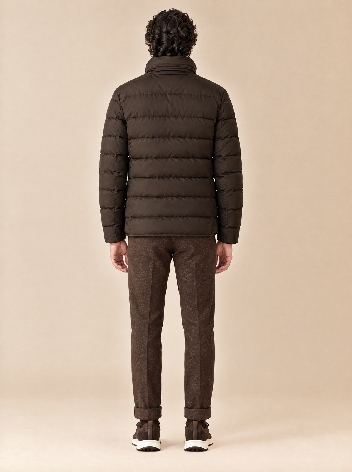 Pescarolo Kordelhose Braun von hinten, mit Umschlag