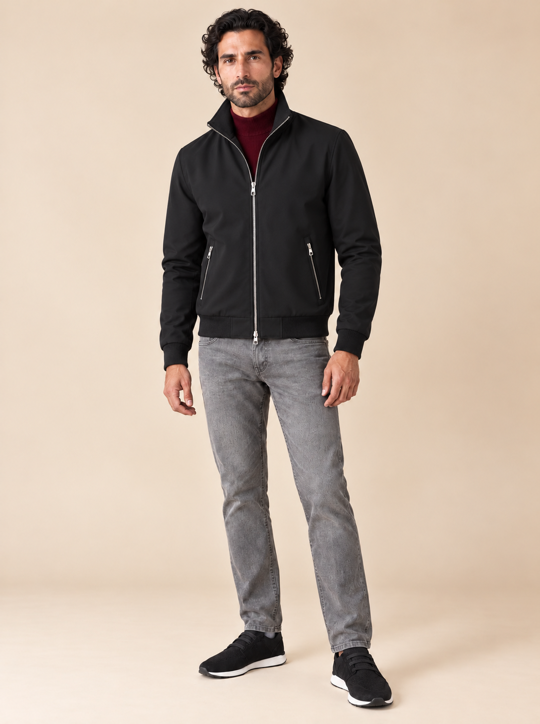 Montecore Blouson Schwarz, Vorderansicht