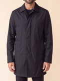 Canali Trenchcoat Nylon Schwarz Detailansicht