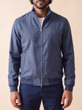 AZZUR Sommerjacke Summertime Denim-Blau Detailansicht